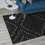 Boho Moroccan cotton rug black and white 4x6 feet 5