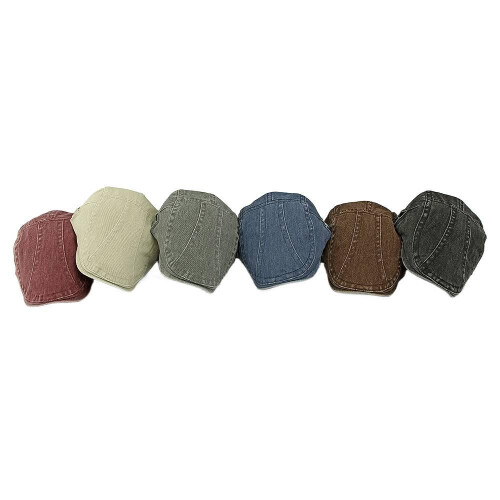 Retro Washed Cotton Flat Cap Dark Grey Unisex 2