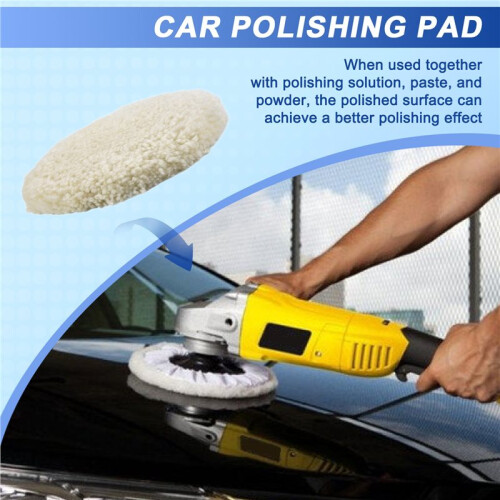 Almofada de Polimento de Polimento de Lã Macia de 7 Polegadas 180Mm para Polimento AutomáTico de Carro 1