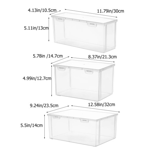 Clear Airtight Bread Container Set of 3 1