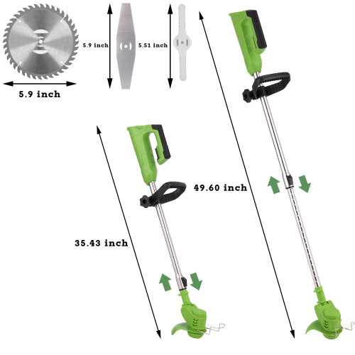 Cordless Grass Trimmer Battery-Powered Handheld String 1