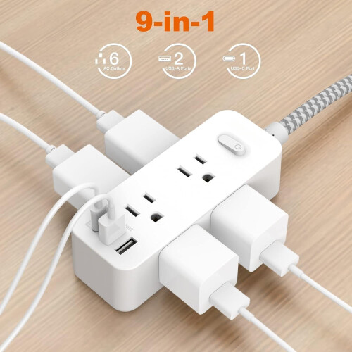 Extension Cord with Surge Protector 20FT 6-Outlet 2