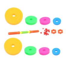 LEORX Adjustable Plastic Dumbbell and Barbell Set 1 Set