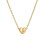 Initial Pendant Necklace 18K Gold Plated Figaro Chain 1