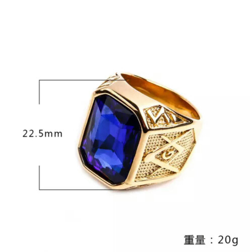 Men's Stainless Steel Masonic Ring Silver Red Size 7-13 1