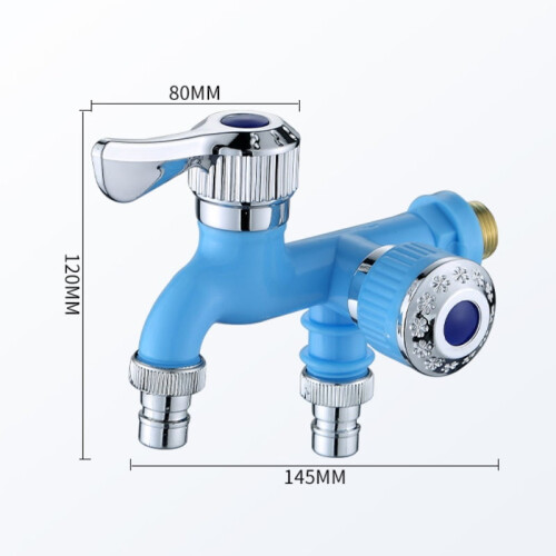 Double-Valve ABS Water Tap with Ceramic Core - 1