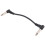 6 x Electric Guitar Cables 6 inch 1/4 Right Angle Effect Pedal Patch Cord Black 4