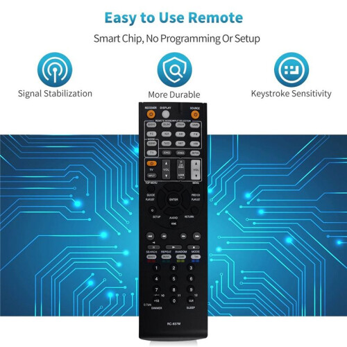 RC837M Replace Remote Control for  AV Receiver TX-NR616 TXNR616 Remote Control 2