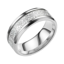 Titanium Steel Rubber Rings for Women and Men 8mm Size