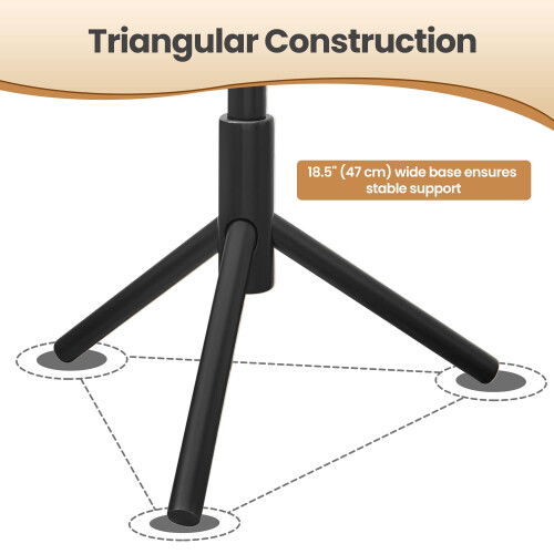 Hat and Coat Stand - Solid Wood - Black - Height Adjustable with 8 Hooks 2