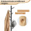 Hat and Coat Stand - Solid Wood - Black - Height Adjustable with 8 Hooks 4