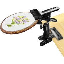 Metal Embroidery Hoop Holder - 360 Rotated Adjustable Table Clamp Stand Clip,Tabletop Clamp for DIY, Embroidery