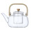 Teapot Borosilicate 1000ML with Bamboo Handle 1