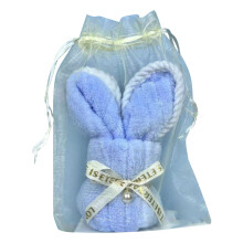 Karymi Soft Bunny Hand Towel Coral Fleece 50x25cm