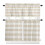 Linen Striped Beige Kitchen Curtains and Valances Set 1