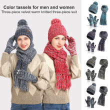 Women's Winter Hat Scarf Glove Set Knit Fleece Lined
