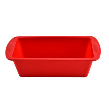 JINGT silicone rectangle cake pan mini loaf bread pan red