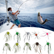 Dice Fishing Lures Set Handmade Slow-Sinking Jig Heads 10
