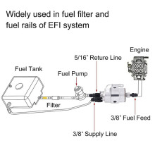 2X 6AN to 3/8 Quick Disconnect Female EFI Adapter Fitting Aluminum AN6 Male Flare to 3/8in Fuel Pipe Connectors