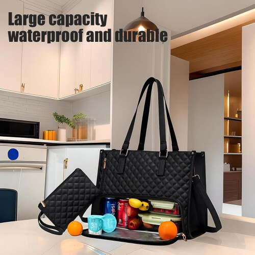 Packuum Tote Bag Backpack with Lunch Compartment and Laptop 1