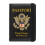 Leather Passport Holder with RFID Blocking and Metal Badge 1
