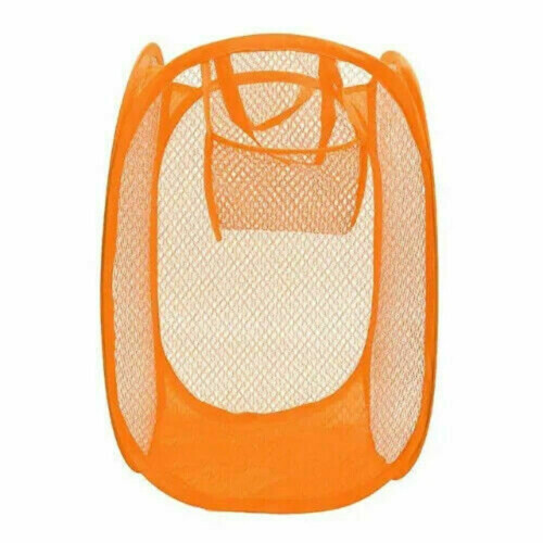 Foldable Laundry Hamper Nylon Clothes Basket