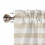 Linen Striped Beige Kitchen Curtains and Valances Set 5