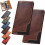 Cowhide Vintage Bifold Wallet RFID Blocking 12 Card Slots 1