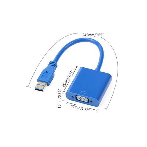 USB 3.0 to VGA adapter cable for multi-display output 2