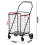 Foldable Shopping Cart Double Basket 360 Wheels 8