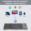 KUNSI Bluetooth Keyboard with Touchpad Dark Gray 2