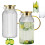 Glass Pitcher with Lid 68 oz Heat-Resistant 2 or 4 Pack 6