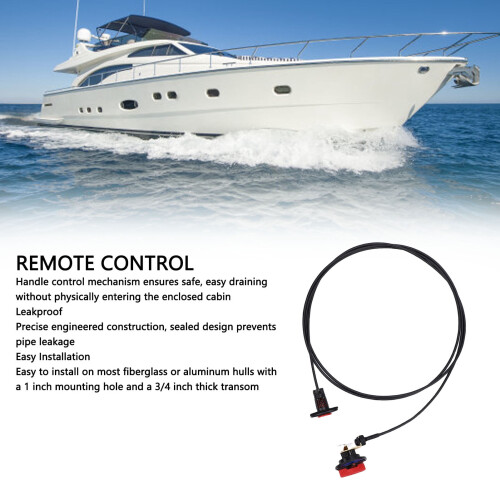Remote Drain Plug for Boats Rubber Leakproof 9.8 ft 2