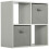 Charles Jacobs (Grey Drawers) Charles Jacobs Grey 4 Cube Open Book Shelf Storage Unit 4