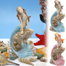 Resin Mermaid Princess Figurine Mediterranean Style 1 Piece