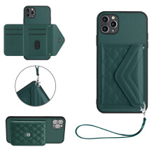 iPhone 16 Wallet Purse Green PU Leather with RFID Blocking