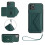 iPhone 16 Wallet Purse Green PU Leather with RFID Blocking 1