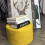 Yellow Pouf Cover for Ottoman Foot Stool Storage 3