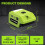 LED Work Light Adapter for Ryobi 40V Battery 5W 4