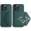 iPhone 16 Wallet Purse Green PU Leather with RFID Blocking 8
