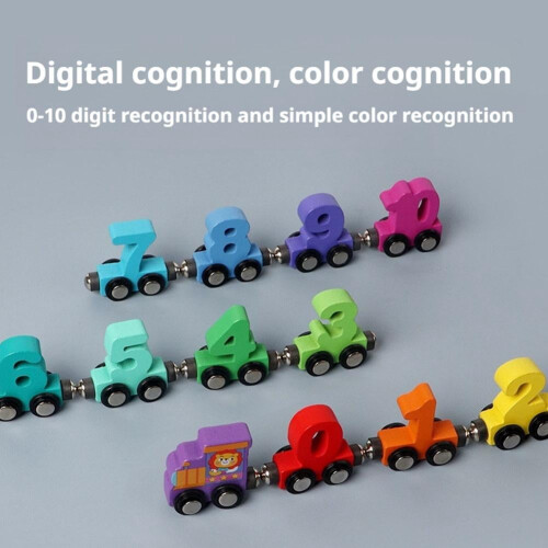 Wooden Magnetic Digital Train Number Learning Blocks 1