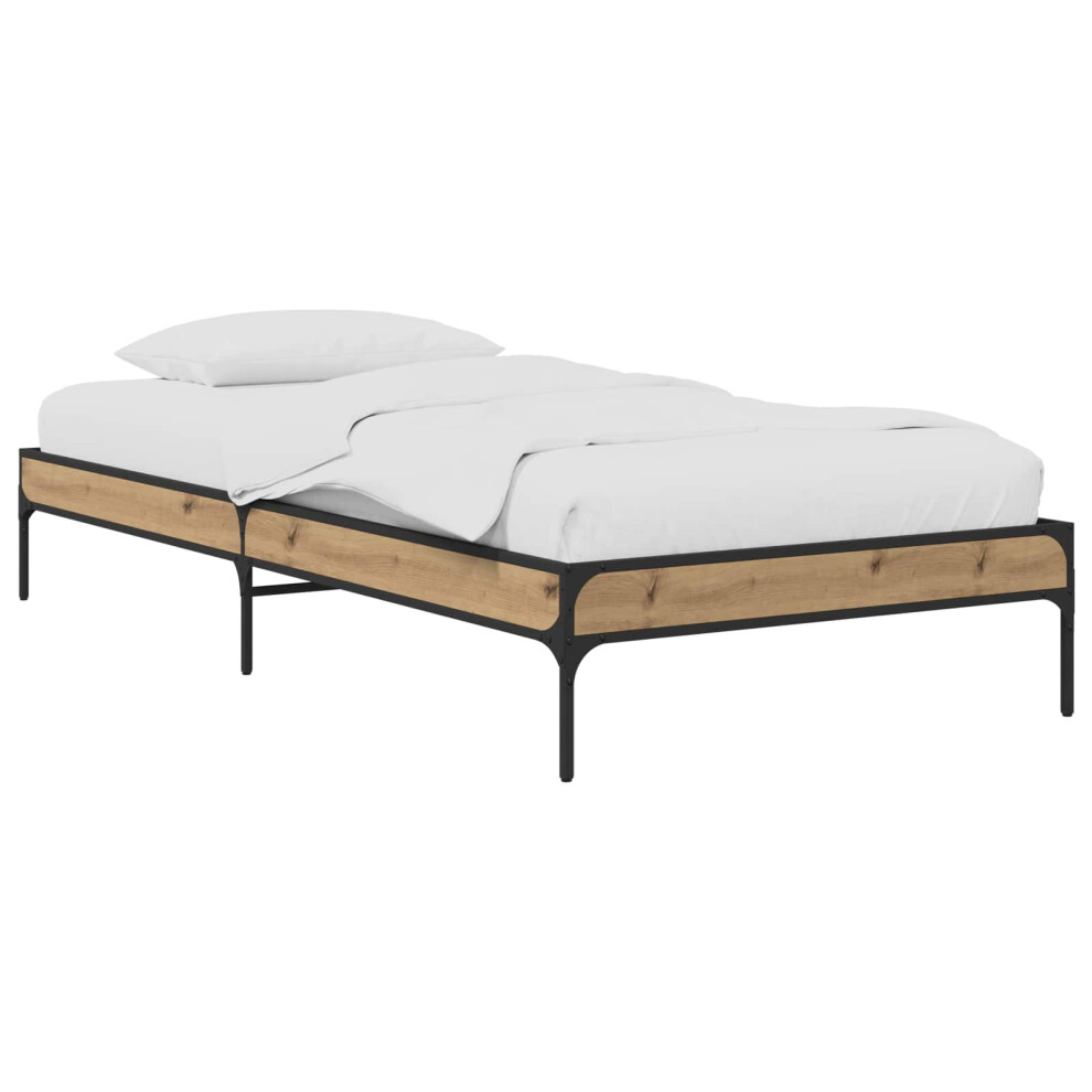 Vidaxl Bed Frame Artisian Oak 80 X 200 Cm Engineered Wood