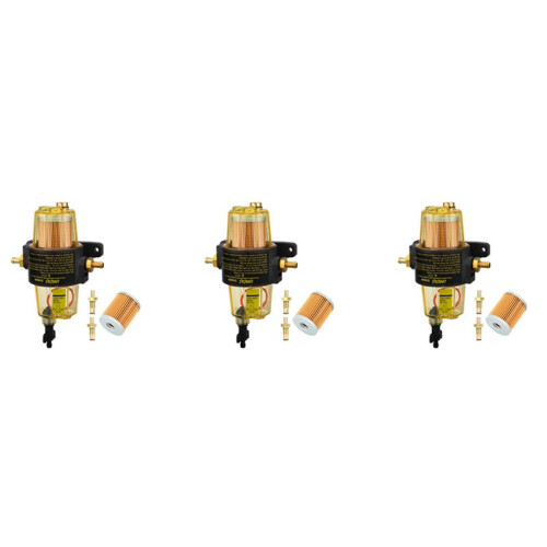 3X UF-10K Fuel Filter Fuel-Water Separator Assembly with Filter Elements Fuel Filter Assembly for  Outboard Engine