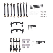 Metal Chassis Pull Rods Suspension Link Mount for MN D90 D91 D99 MN99S 1/12 RC Car Upgrade Parts,Black