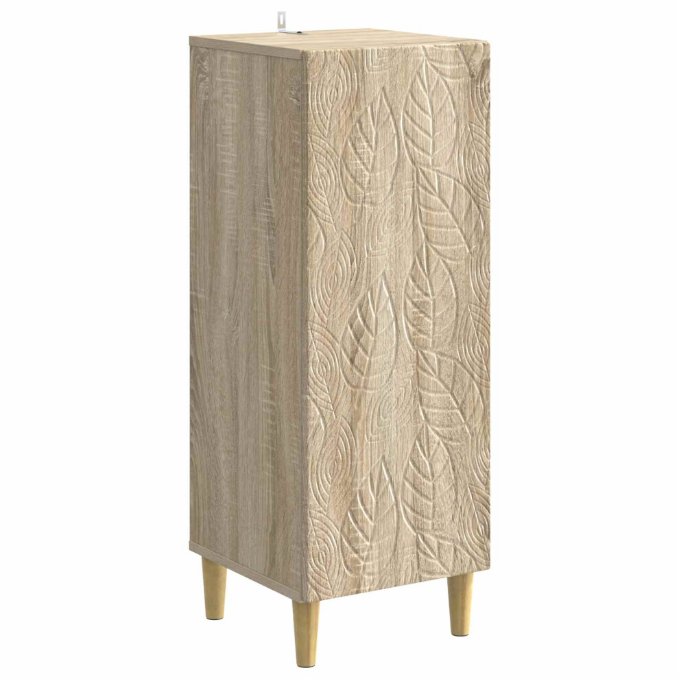 Vidaxl Sideboard Sonoma Oak 33 X 34.5 X 90 Cm Engineered Wood