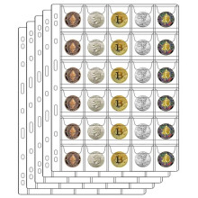 Coin Sleeves 30-Pocket 10-Pack for 9-Hole Album Binder