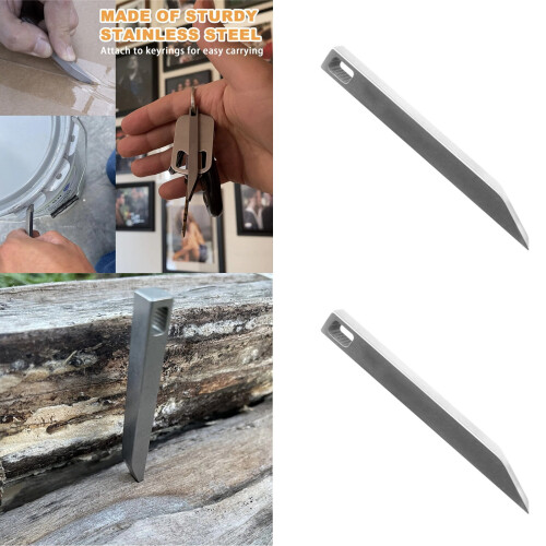 Leva in acciaio inossidabile resistente, mini portachiavi, 2 pezzi