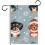 Drapeau de jardin d'hiver Teckel, double face, résistant aux intempéries 1