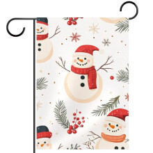 Drapeau de jardin Bonhomme de neige de Noël, 30 x 45 cm, double face