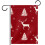 Gartenflagge mit Rentierbaum-Schneeflocken, doppelseitig, 28 x 40 cm 1
